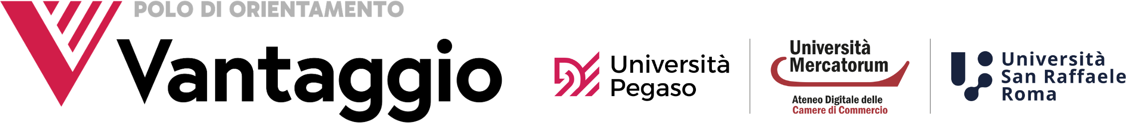 Logo con marchi atenei Vantaggio - Polo di orientamento